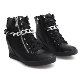 Botas Sneakers On Wedge 8089 Negro 2