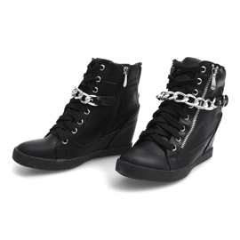 Botas Sneakers On Wedge 8089 Negro 3
