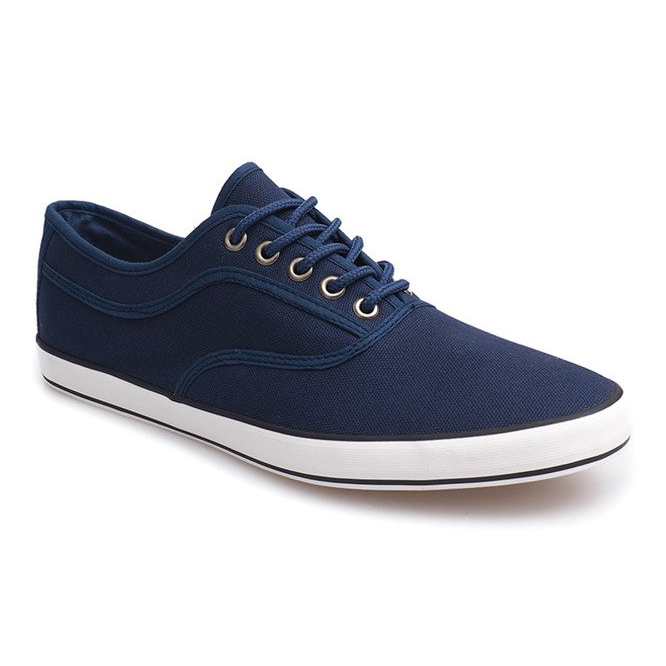 Zapatillas con cordones de las zapatillas B001 Marineblau azul marino 1