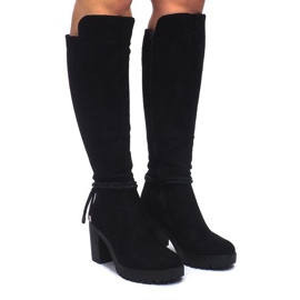Botas de ante en poste ES8516 Negro 3