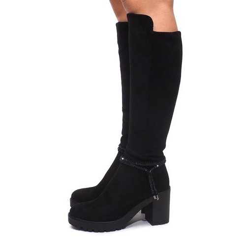 Botas de ante en poste ES8516 Negro 1