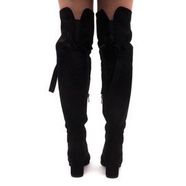 Botas de gamuza cálidas en una barra ES8517 Negro 4