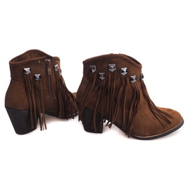 Bota combinada Fringe Boho 99-105 Camel marrón 1