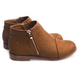 Bota calada con cremallera H197 Camel marrón 5