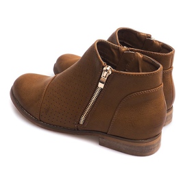 Bota calada con cremallera H197 Camel marrón 4