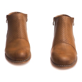 Bota calada con cremallera H197 Camel marrón 1