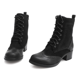 Botas con cordones Zapatos de jazz ZH76 Negro 2 Botas con cordones Zapatos de jazz ZH76 Negro 2
