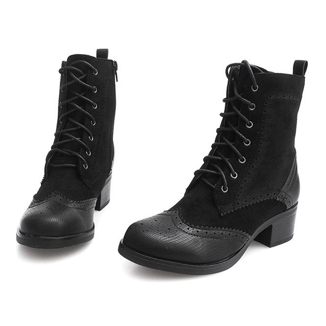 Botas con cordones Zapatos de jazz ZH76 Negro 2