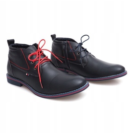 Botas altas y cálidas atadas 86105 Azul Marino 2