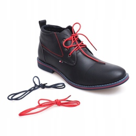 Botas altas y cálidas atadas 86105 Azul Marino 4