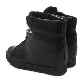 Zapatillas de cuña 2932-1 Negro 2 Zapatillas de cuña 2932-1 Negro 2