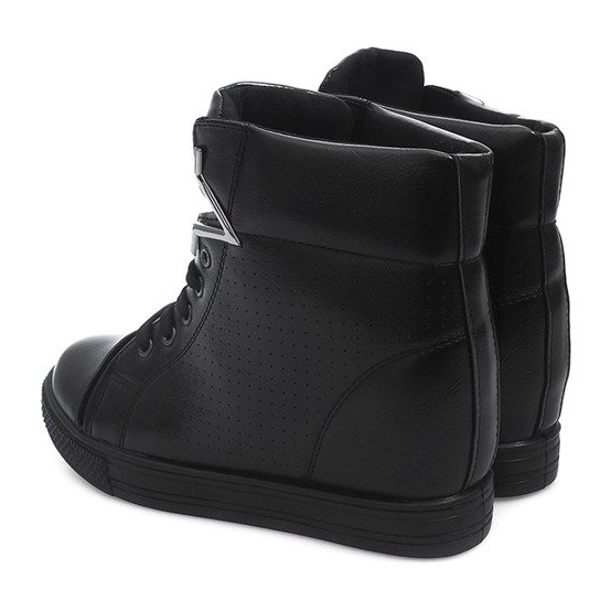 Zapatillas de cuña 2932-1 Negro 2 Zapatillas de cuña 2932-1 Negro 2