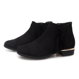 Botines de ante con elástico 837 Negro 3