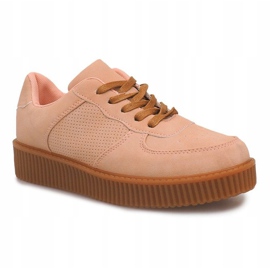 Botas Creepers en la plataforma desnuda HBK1015 beige 1 Botas Creepers en la plataforma desnuda HBK1015 beige 1