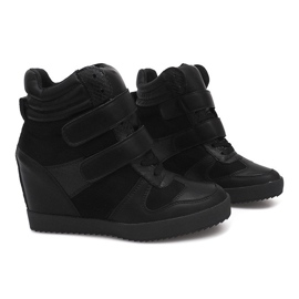 Zapatillas de cuña LB239 Negro 4