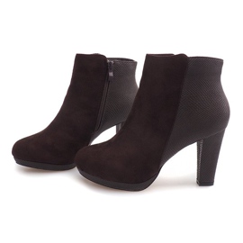 Botas cálidas con tacón 1163B-GA Marrón 1