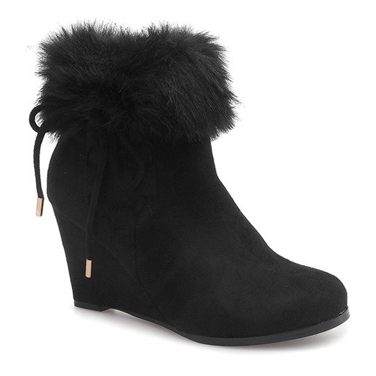Botas negras en cuña L6058 negro 2 Botas negras en cuña L6058 negro 2