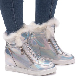 Zapatos deportivos Warm R-99 plateados gris 1 Zapatos deportivos Warm R-99 plateados gris 1