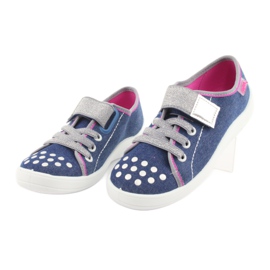 Zapatos befado para niños 251Y109 jeans azul marino rosado gris 3