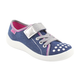 Zapatos befado para niños 251Y109 jeans azul marino rosado gris 1
