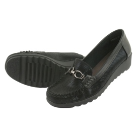 Mocasines negros cuña Sergio Leone PB223 5