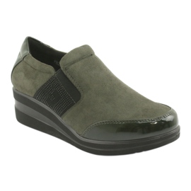 Zapatos con cuña Sergio Leone 225 oliva negro verde 1