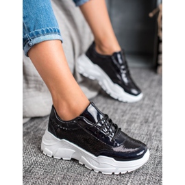 Marquiz Zapatos deportivos con lentejuelas negro 1