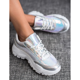 Marquiz Zapatos deportivos con lentejuelas gris 1