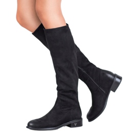 Botas de ante VINCEZA negro 4