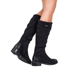 Botas de ante VINCEZA negro 3