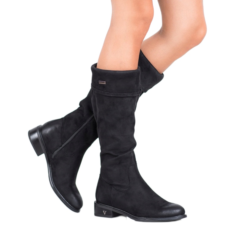Botas de ante VINCEZA negro 1