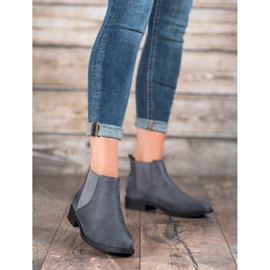 SHELOVET Botines Chelsea de ante gris 1
