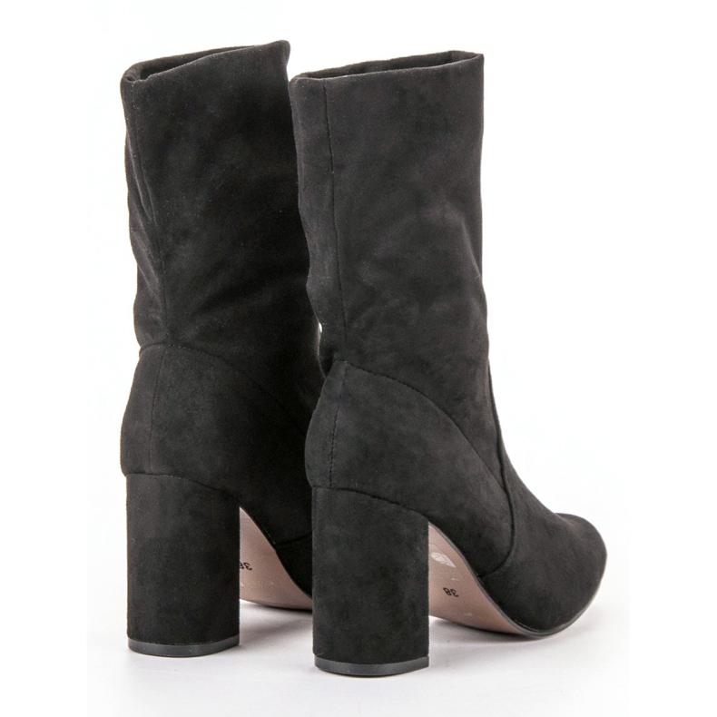 Super Mode Botas sin cordones en un poste negro 1