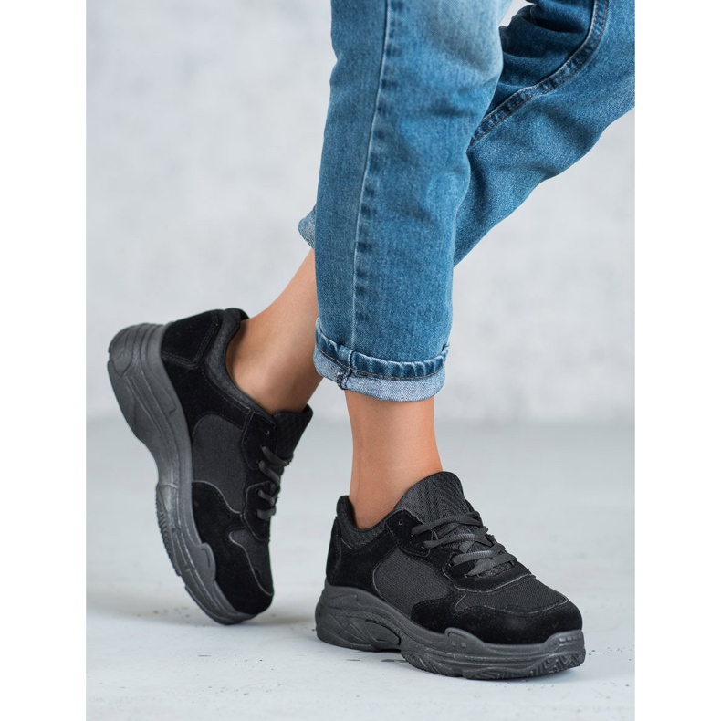 SHELOVET Calzado deportivo con cordones negro 1