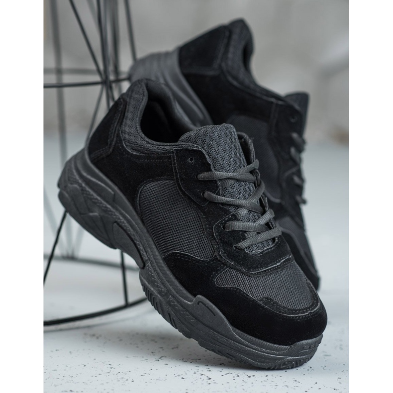 SHELOVET Calzado deportivo con cordones negro 2