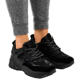 Calzado deportivo C2 de mujer de moda negra negro 1