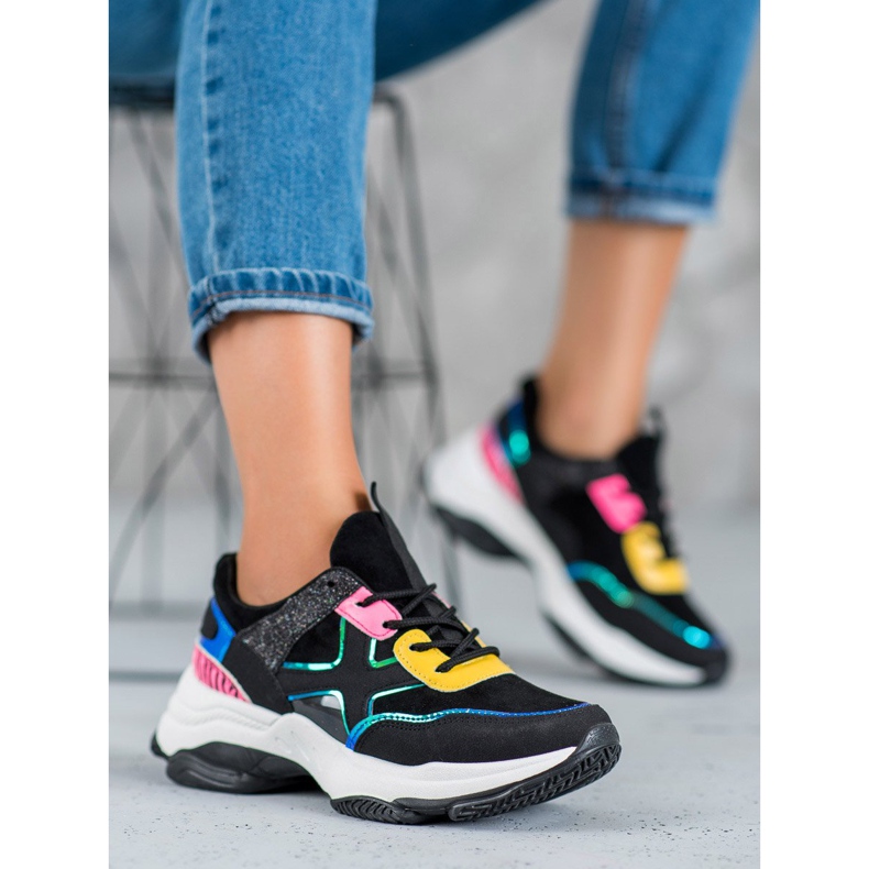 SHELOVET Calzado deportivo de moda negro 2