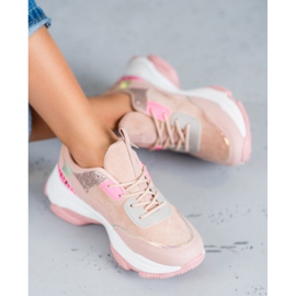 SHELOVET Calzado deportivo de moda rosado 1