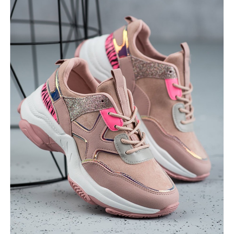 SHELOVET Calzado deportivo de moda rosado 2