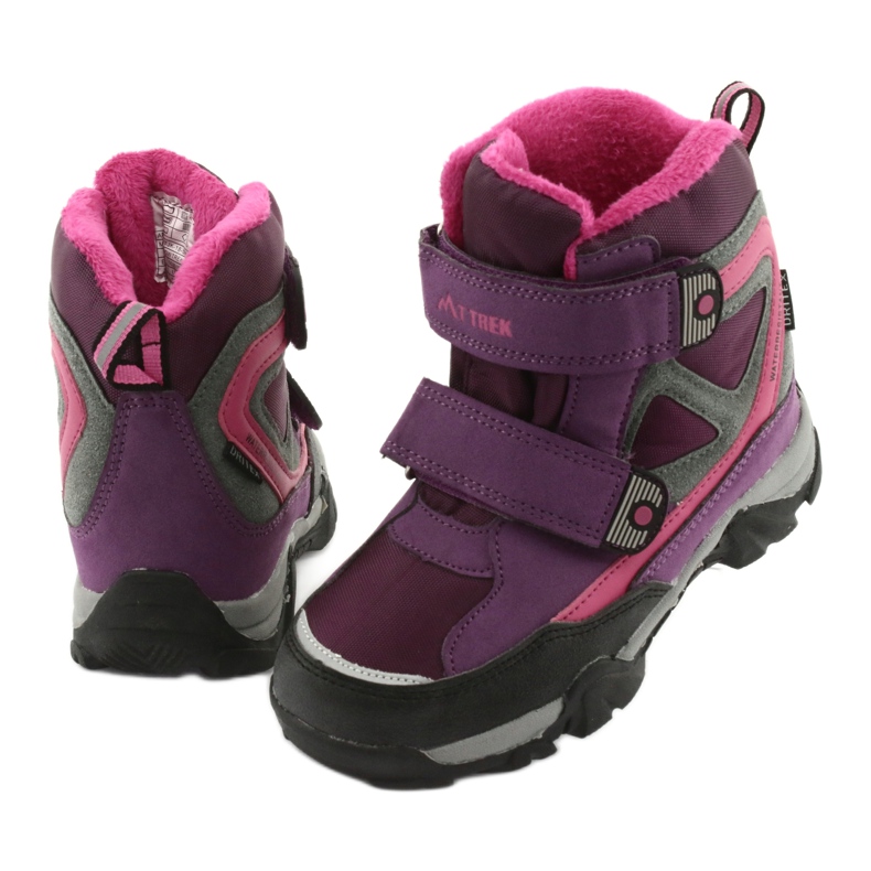 Botas MtTrek Velcro con membrana 18-501-011 violeta rosado gris 3