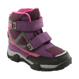 Botas MtTrek Velcro con membrana 18-501-011 violeta rosado gris 1