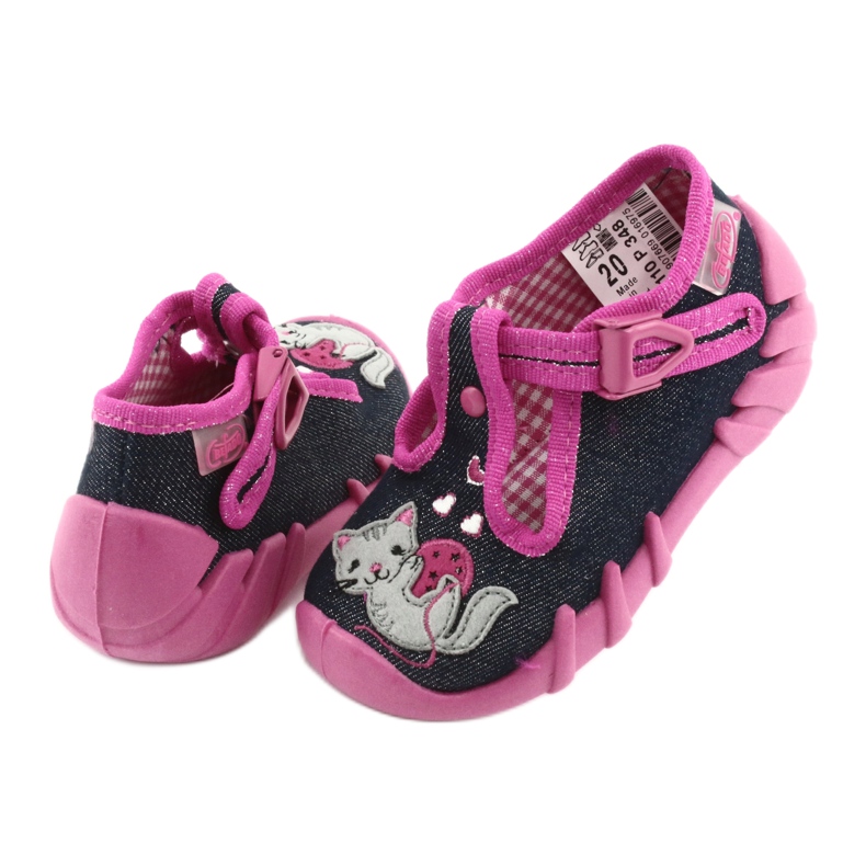 Calzado infantil befado 110P348 azul marino multicolor rosado 3