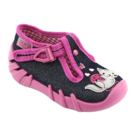 Calzado infantil befado 110P348 azul marino multicolor rosado 1