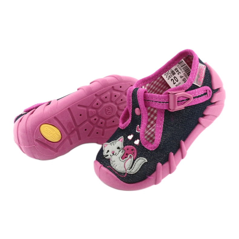 Calzado infantil befado 110P348 azul marino multicolor rosado 4