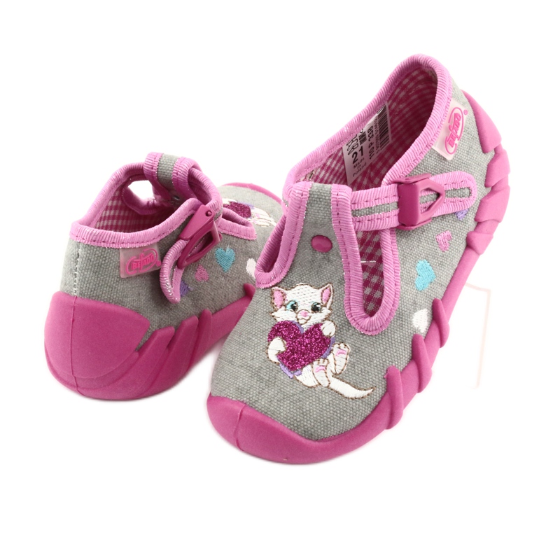 Calzado infantil befado 110P338 rosa gris 3