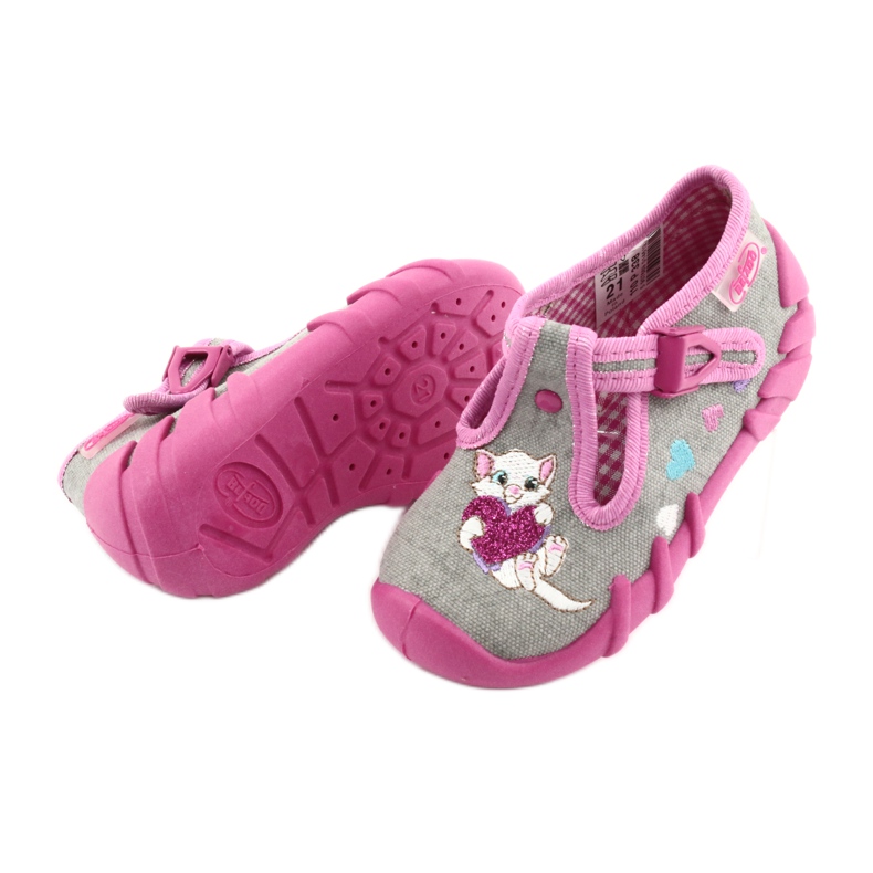 Calzado infantil befado 110P338 rosado gris 4