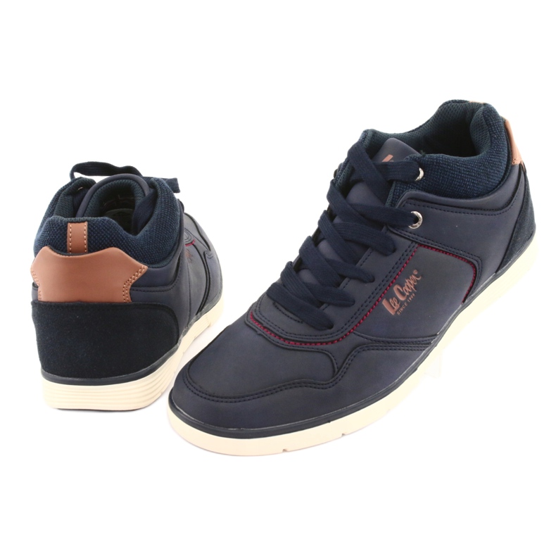 Zapatos de hombres Lee Cooper 19-29-032B azul marino marrón 4