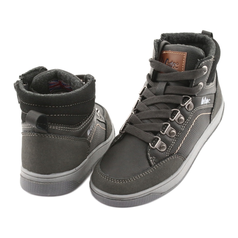 Lee Cooper Zapatos deportivos altos para niños 19-29-081 Gray gris 4
