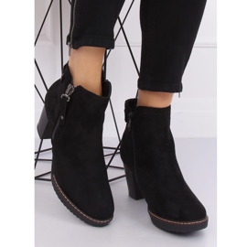 Negro ante negro 8B856 Botas negras de tacón alto 1