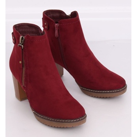 Botas de tacón ante granate 8B856 Wine rojo 3